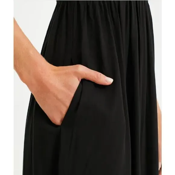 Tuckernuck Black Gillian Sleeveless Smocked Resort Summer Vacation Maxi Dress XS - Picture 5 of 15